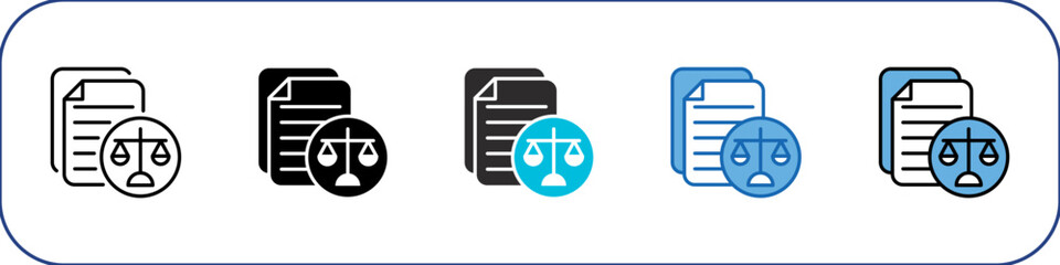 Law Icon Pack Multistyle Illustration
