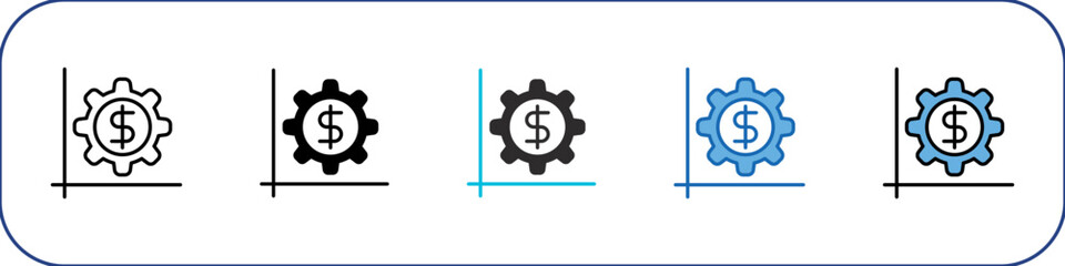 Economy Icon Pack Multistyle Illustration