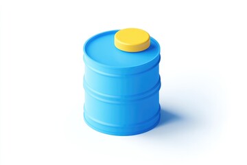 Light blue barrel with yellow top
