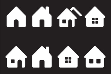 Black home house sign icon vector design