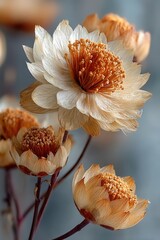 Close-up of Dried Flowers with Detailed Texture and Natural Tones
