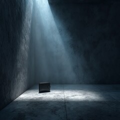 Lonely Wallet in Dramatic Light within Minimalist Empty Room