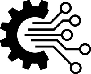 Digital transformation icon isolated on transparent background