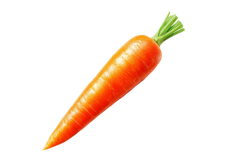 Single fresh orange carrot isolated on black background, Isolated On Transparent Background, Png, Cut Out
