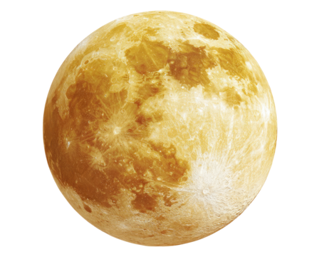 Full, golden-toned moon