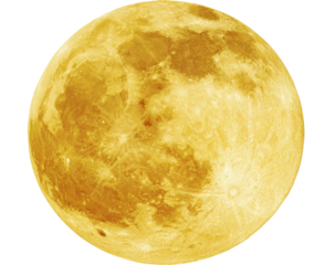 Full, golden-yellow moon