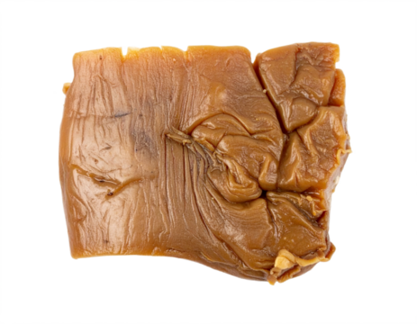 Gourmet caramel candy texture detailed close-up, perfect for food advertising and confectionery design.