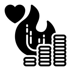 Motivation icon, glyph icon style