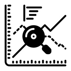 Analysis icon, glyph icon style