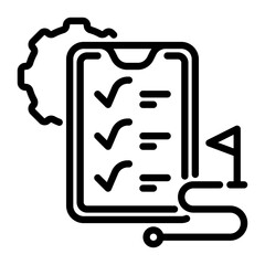 Plan icon, line icon style