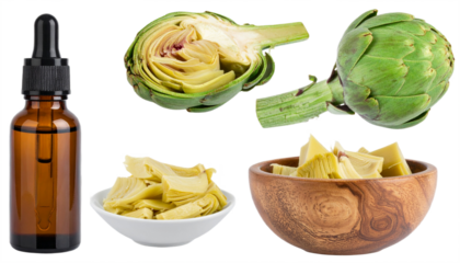 Discover fresh artichoke hearts and natural oil extract for healthy living and culinary inspiration