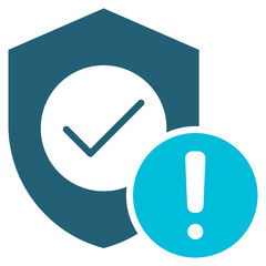 Safety Glyph Blue Icon