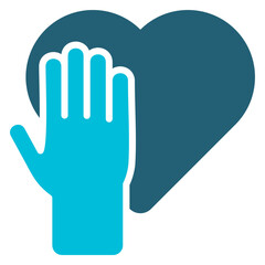 Honesty Glyph Blue Icon