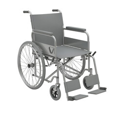 Fototapeta premium 3D Render of Wheelchair Isolated on Transparent Background