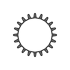 Circle clip art design on plain white transparent isolated background for card, shirt, hoodie, sweatshirt, apparel, tag, mug, icon, poster or badge