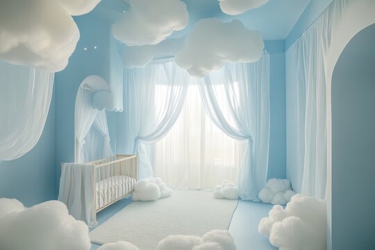A baby ' s room with a cribe and a cribe