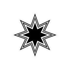 Obraz premium Star clip art design on plain white transparent isolated background for card, shirt, hoodie, sweatshirt, apparel, card, tag, mug, icon, poster or badge