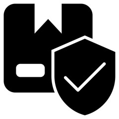 Warranty Glyph Black Icon