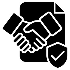 Consent Glyph Black Icon