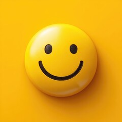 Fototapeta premium A cheerful yellow smiley face graphic design.
