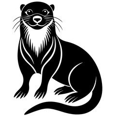 top-view-vector-illustration-of-a--otter