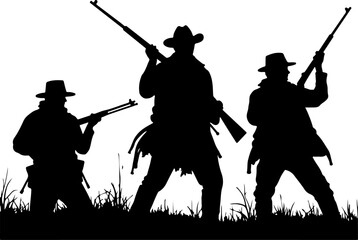 silhouette of a hunting man with fishing , silhouette, vector, people, illustration, fishing, fisherman, black, sport, woman, sword, men, art, music, silhouettes, playing, golf, warrior, soldier, play