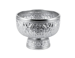 Exquisite ornate silver bowl, perfect for elegant decor or cultural displays
