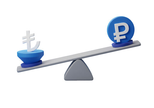 3D Rendering Of Currency Exchange Balance Illustrative Concept Isolated - Powered by Adobe