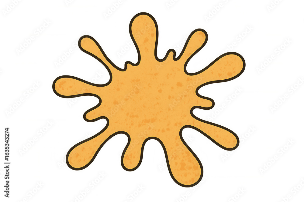 Poster orange textured paint splattered on a transparent background, perfect for adding a vibrant touch to 