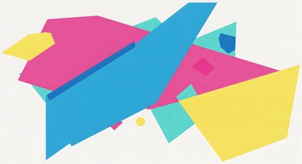 Abstract Geometric Shapes Background with Vivid Colors