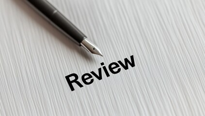 Obraz premium Professional Review Process with Pen on Textured Paper Surface