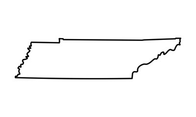 Tennessee state map outline