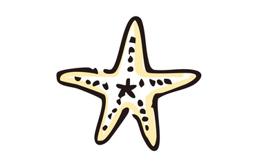 Obraz premium 可愛い手書きイラスト ヒトデ