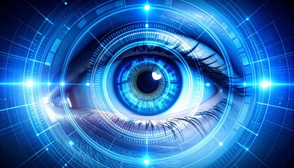 Close-up digital eye