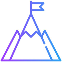 Mission icon for strategy and management, website, application, printing, document, poster design, etc