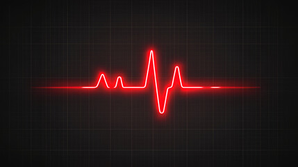 Naklejka premium heart rate pulse graph. heartbeat line symbol. ECG, EKG test report. vector illustration