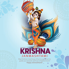 happy Janmashtami poster new design