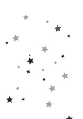 Abstract Starry Night Sky Illustration With Grey Stars Against Black Background