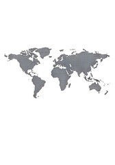 Fototapeta premium Abstract World Map Illustration against a Black Background Digital Isolated PNG