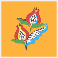 Beautiful flower minimalist floral vector illustration | Premium