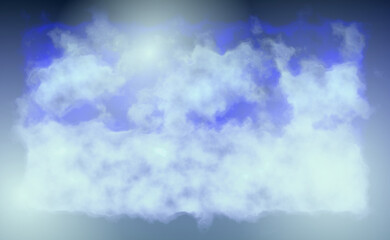 Abstract Sky Background with Dreamy Blue Clouds and Soft Light for Nature and Design Themes