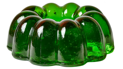 A stunning artistic creation of minimalist green glass cake on matching green stand, showcasing translucent layers and sleek, modern dessert design with glossy finish for gourmet presentation.