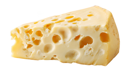 A delectable golden wedge of artisanal hard cheese with rich, crumbly texture and natural rind, isolated on solid black background for gourmet food concepts.