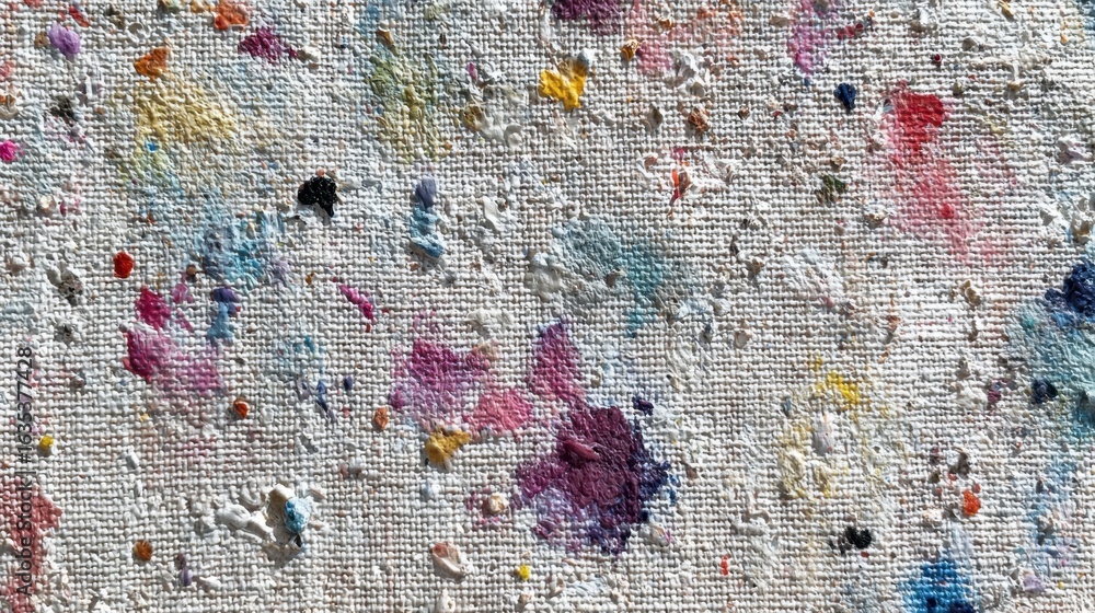Aufkleber colorful abstract texture with paint splashes on canvas background for artistic and creative visuals