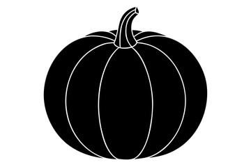 Pumpkin vector silhouette illustration isolated on white background