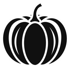 Pumpkin vector silhouette illustration isolated on white background