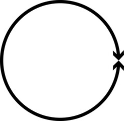 Circle clip art design on plain white transparent isolated background for card, shirt, hoodie, sweatshirt, apparel, tag, mug, icon, poster or badge