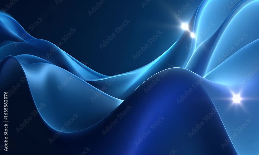 Aufkleber a close-up of dark brown and teal metallic waves on a black background, creating an abstract composi