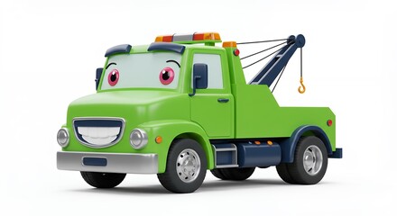 Cartoon tow truck illustration