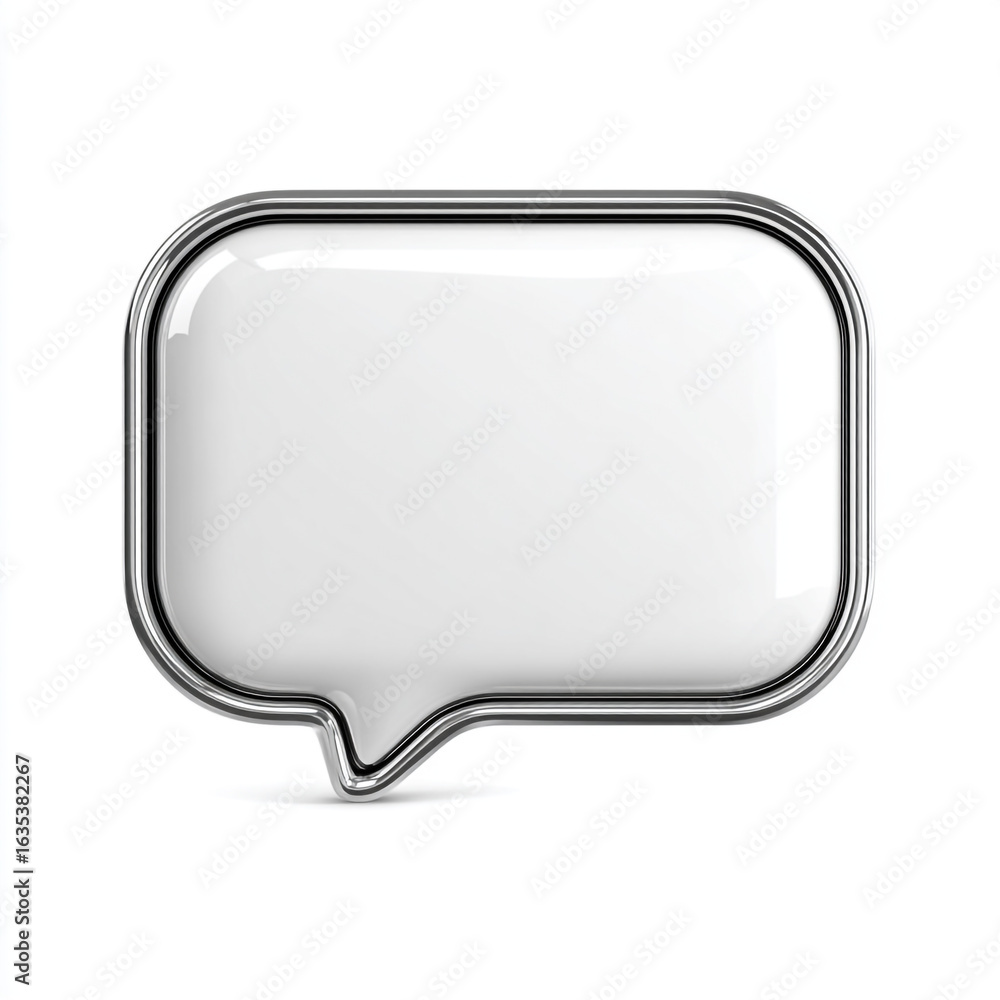 Poster minimalist empty chat template isolated on a white background, perfect for messaging app design.